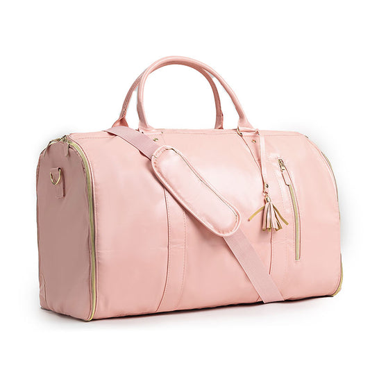 PU Leather Carry On Bag with Multiple Compartment, Pink