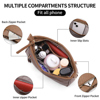 Purses for Women Trendy Leather Crossbody Bag