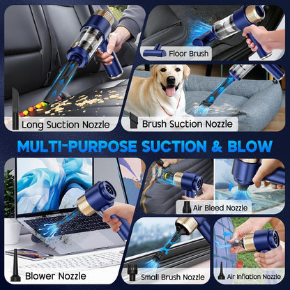Handheld Car Vacuum Cleaner, Blue