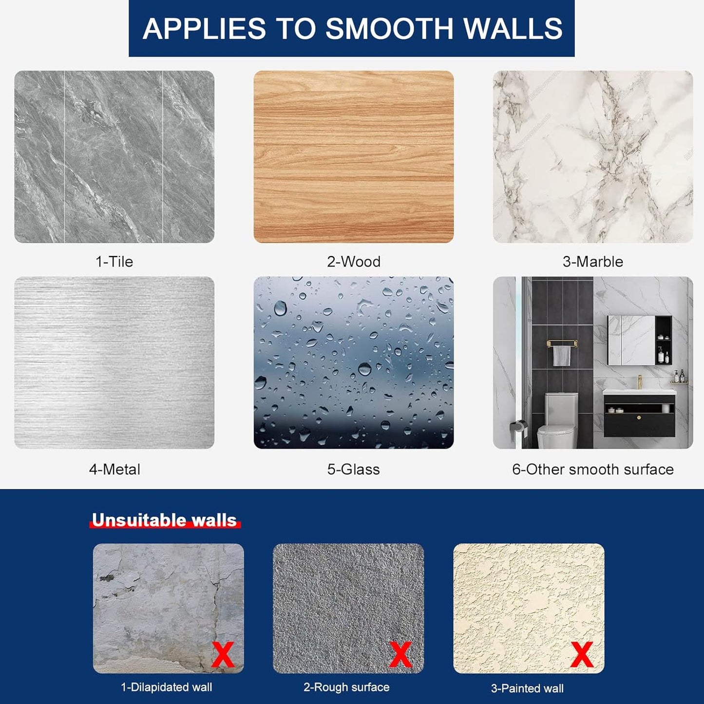 Adhesive Razor Hooks 8 Units