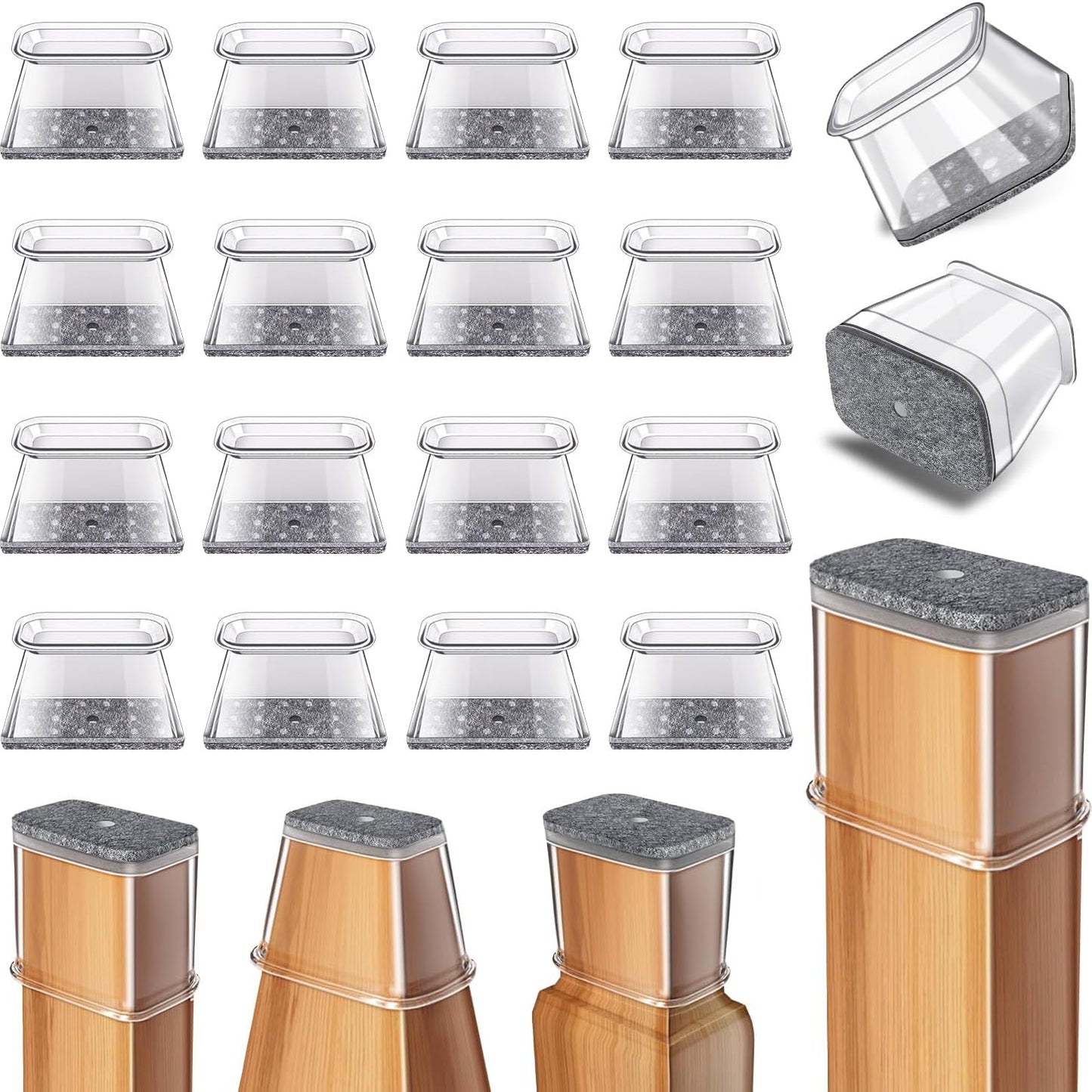 24 Pcs Chair Leg Floor Protectors