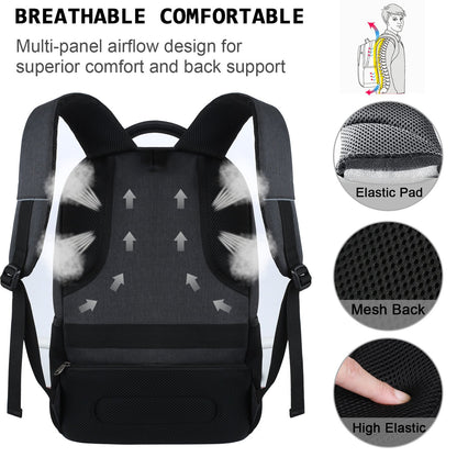 Laptops Backpack with USB Charging Port 18 Inch, Black