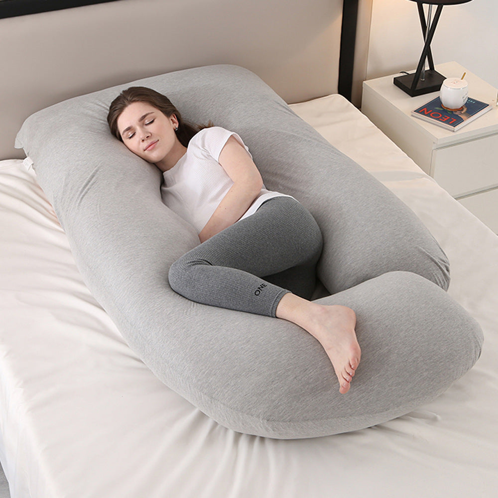 Pregnancy Pillow J-Shaped Full Body Pillow (Cooling Cover)