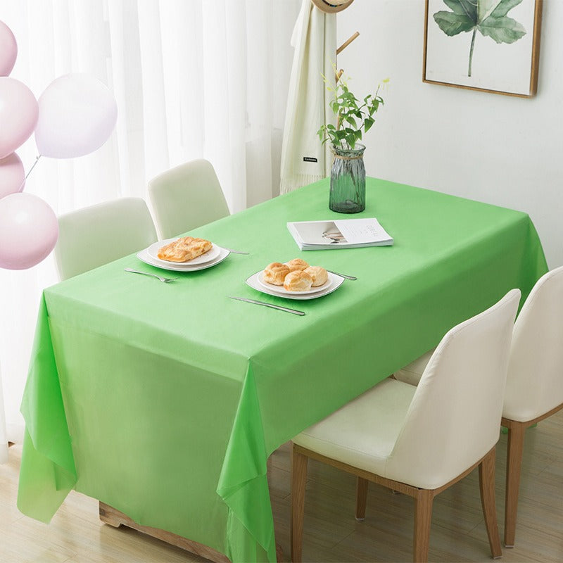 PEVA Rectangle Solid Tablecloth 54 x 108 Inch 6 Units