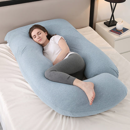 Pregnancy Pillow J-Shaped Full Body Pillow (Cooling Cover)