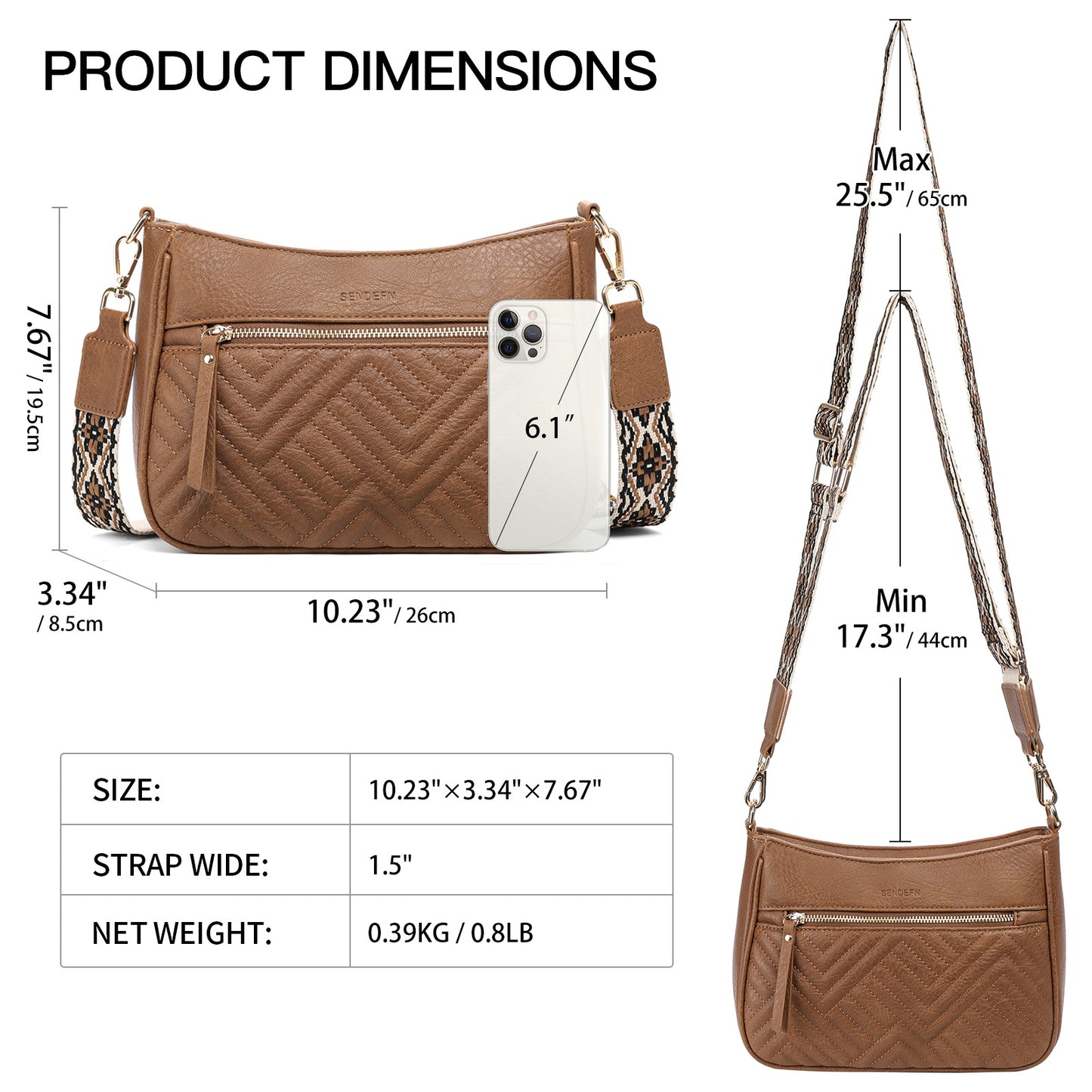 Purses for Women Trendy Leather Crossbody Bag
