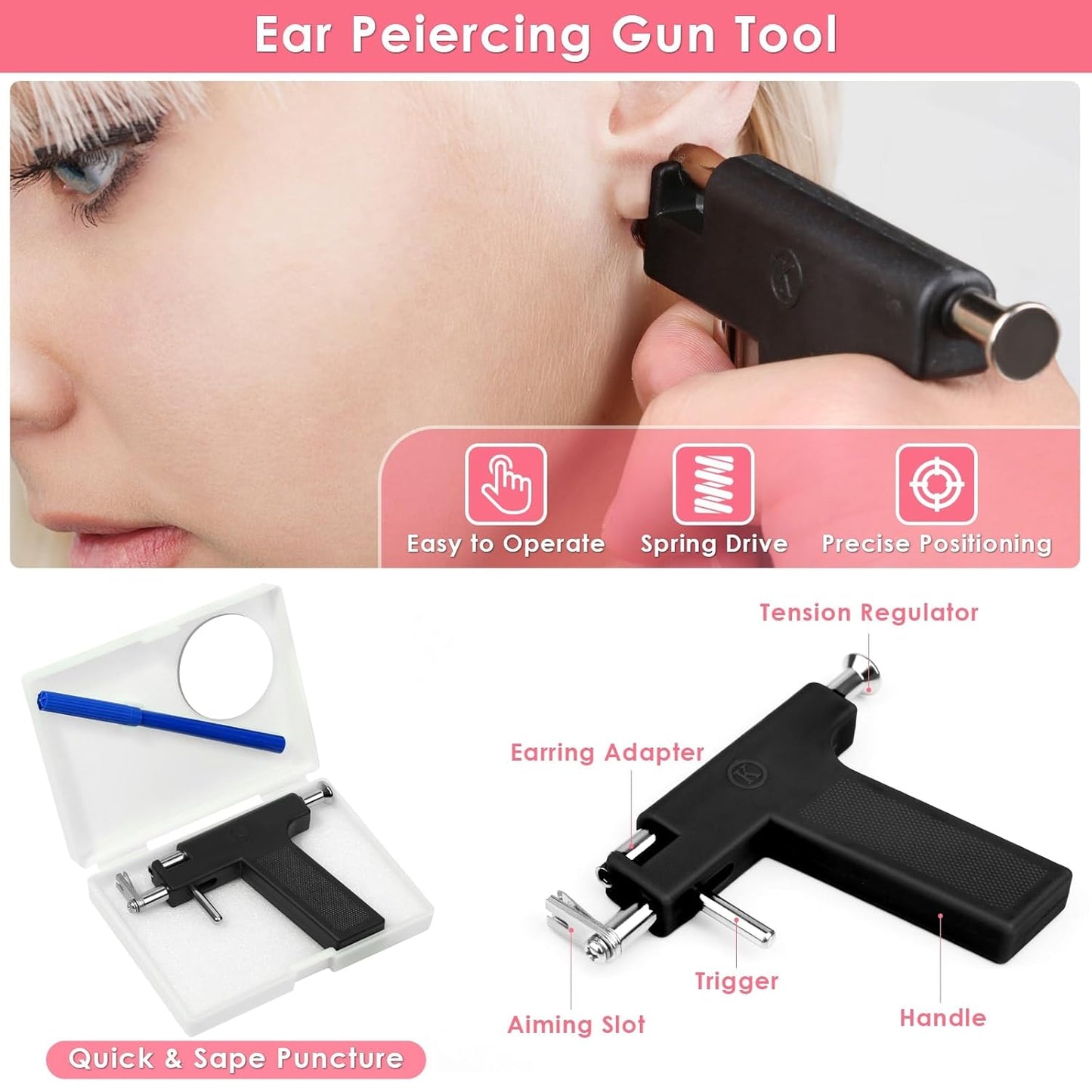 Professional Ear Piercing Gun Kit
