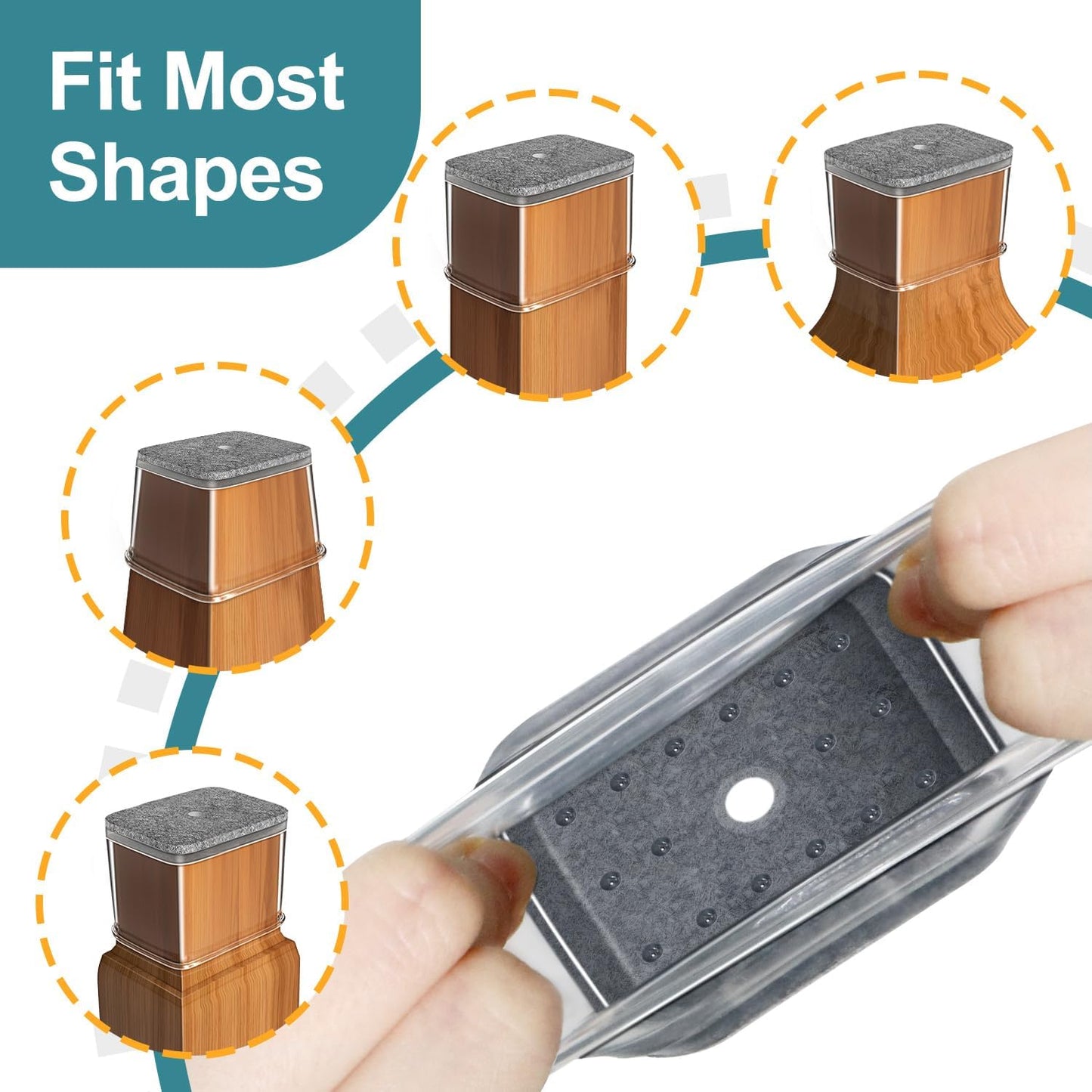 24 Pcs Chair Leg Floor Protectors