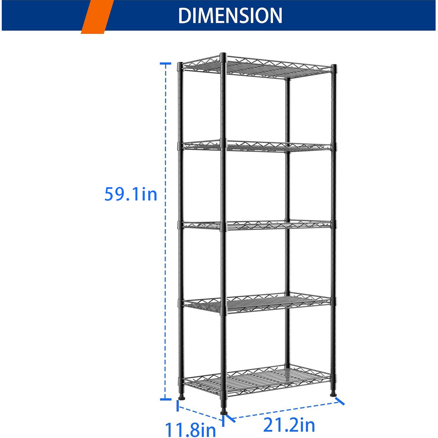Metal Storage Rack Adjustable Shelves