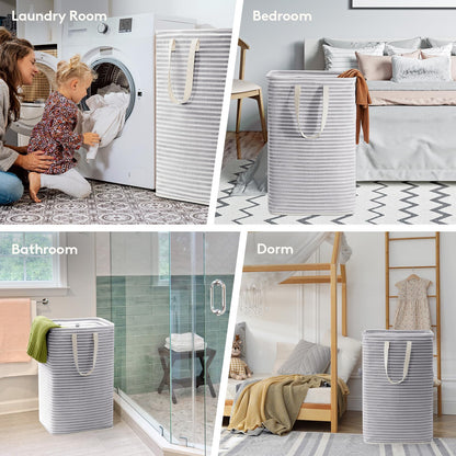 Large Laundry Basket 75L 2pcs 2colors - Weshop876