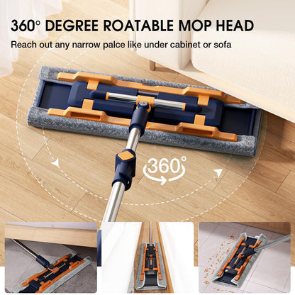 18" Microfiber Flat Mops for Floor Cleaning