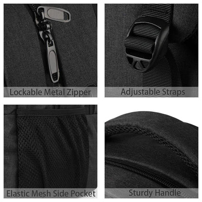 Laptops Backpack with USB Charging Port 18 Inch, Gray