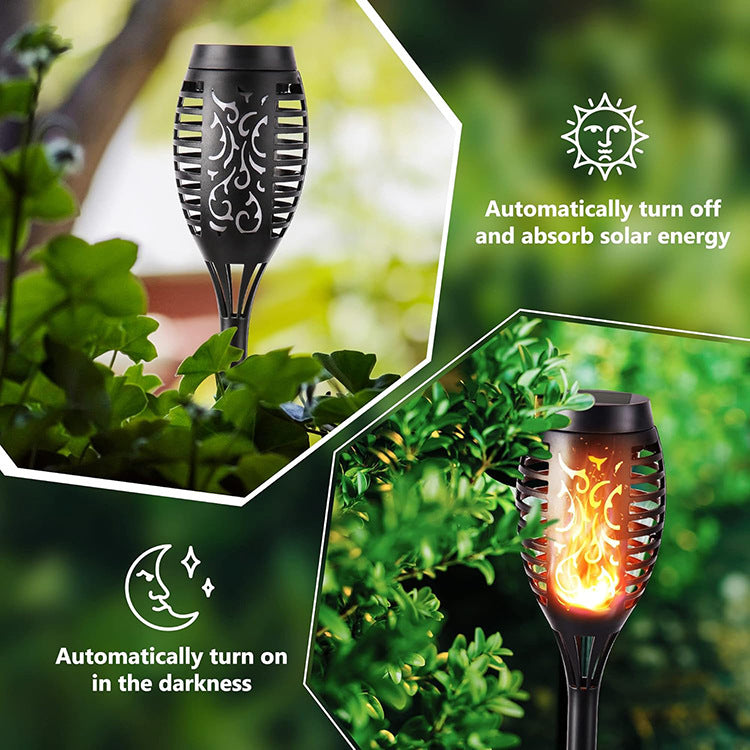 Solar Torch Flame Lights 2 Pack