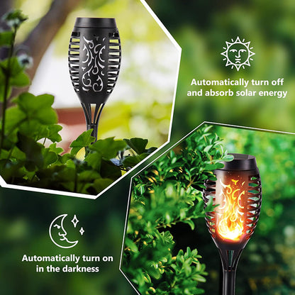 Solar Torch Flame Lights 2 Pack