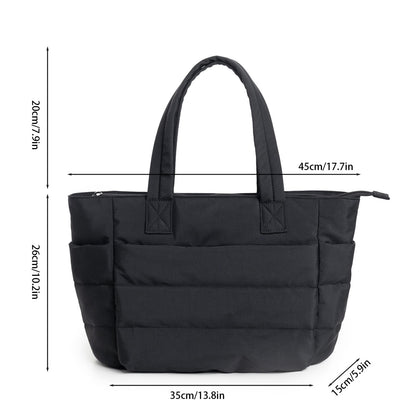 Puffy Tote Bag  Lightweight Handbags Quilted Shoulder Bag