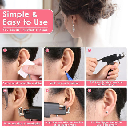 Professional Ear Piercing Gun Kit