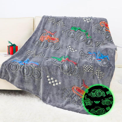 Kids Boys Truck Toys Car Blanket  50" x 60"