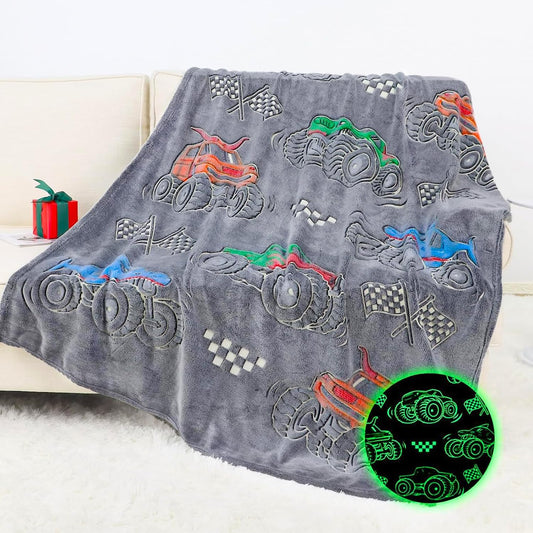 Kids Boys Truck Toys Car Blanket  50" x 60"