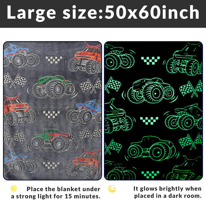 Kids Boys Truck Toys Car Blanket  50" x 60"