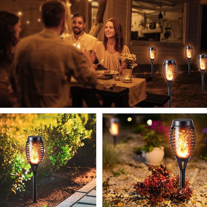 Solar Torch Flame Lights 2 Pack