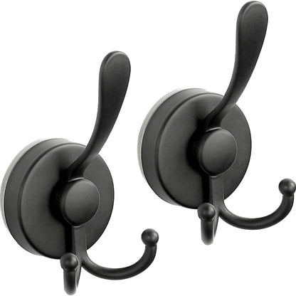 2 Pack  Metal Suction Cup Hooks