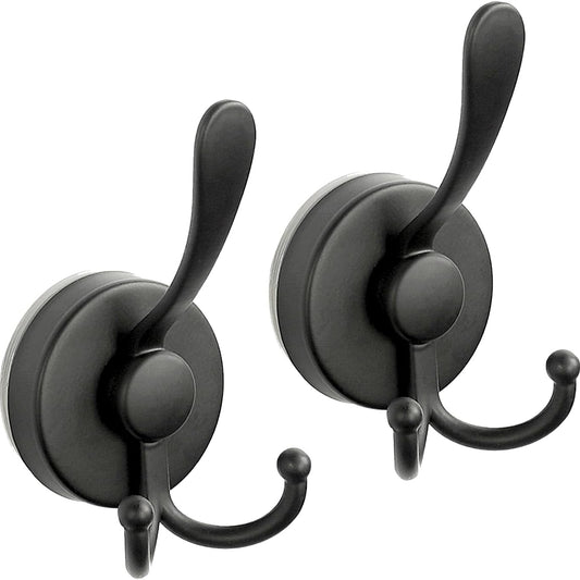 2 Pack  Metal Suction Cup Hooks