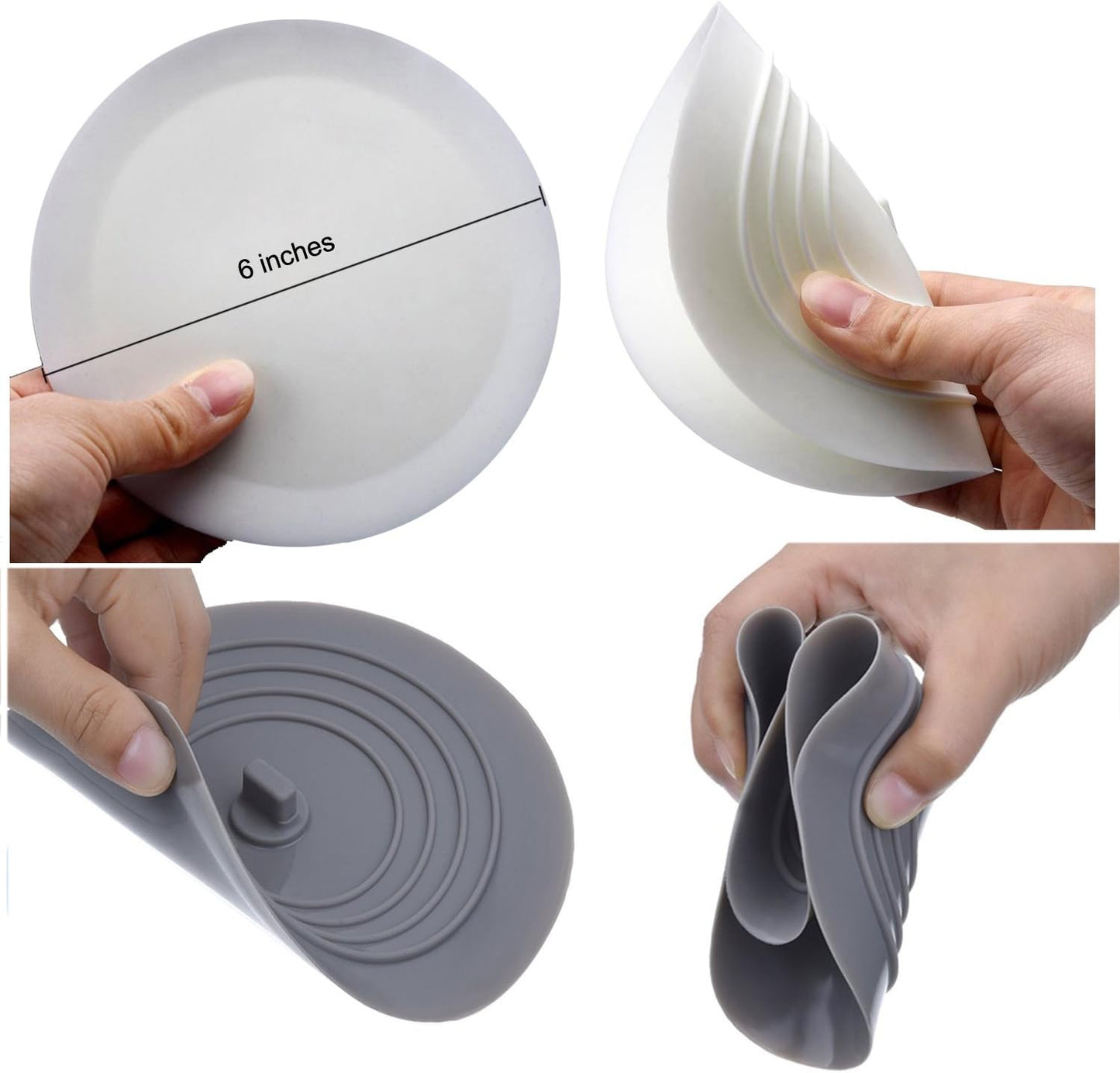 6 inches Large Silicone Drain Plug 2 Pack / Each Pack 2 Units