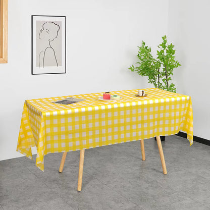 PEVA Table Cloths for Parties Disposable 54 x 108 Inch 5 Units
