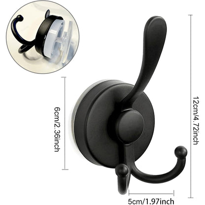 2 Pack  Metal Suction Cup Hooks