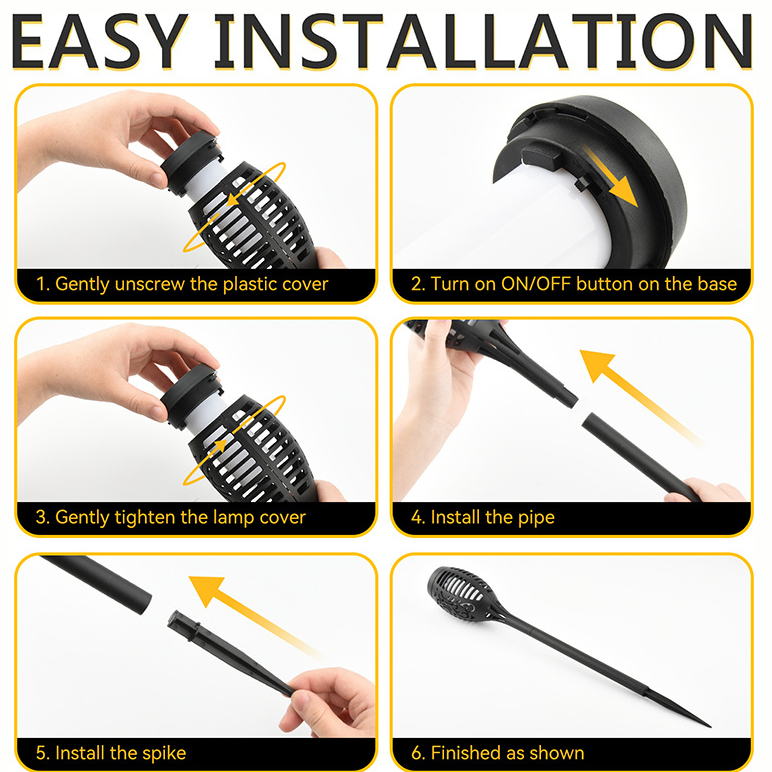 Solar Torch Flame Lights 2 Pack