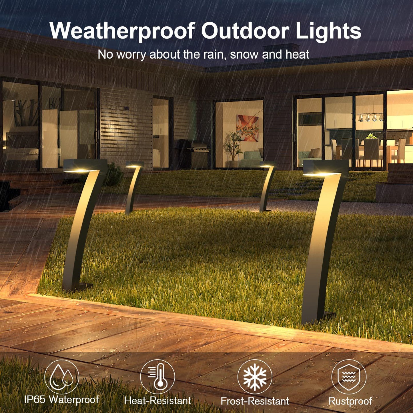 Solar Pathway Lights 4 Pack