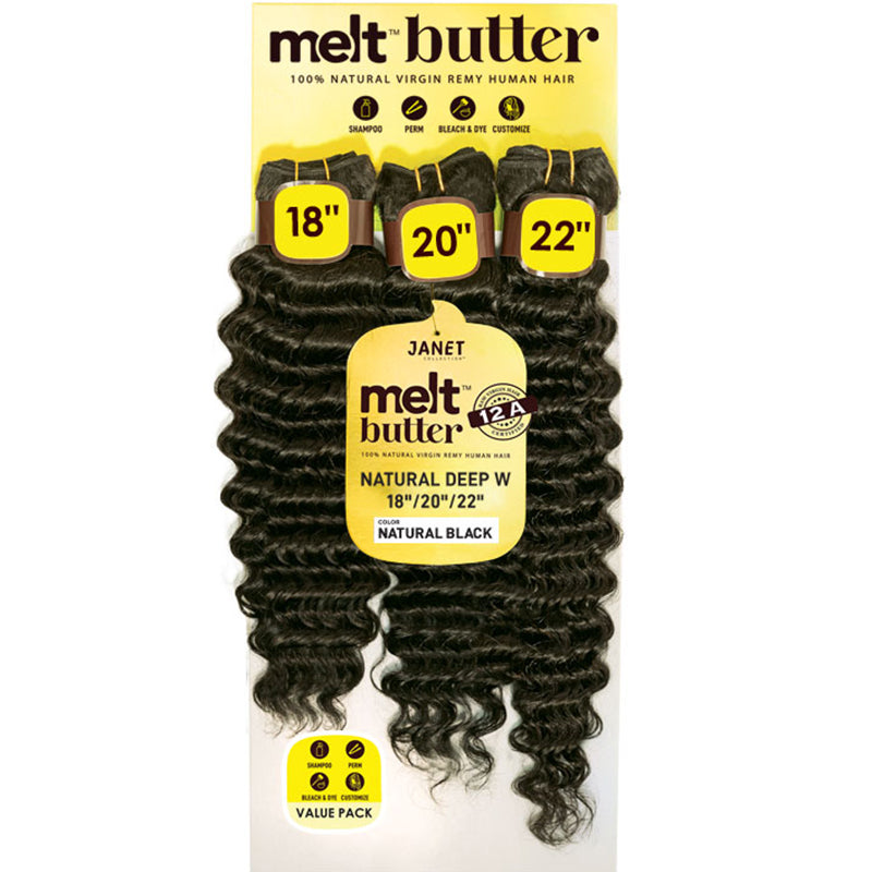 JANET (12A) MELT BUTTER NATURAL DEEP WAVE 3PCS
