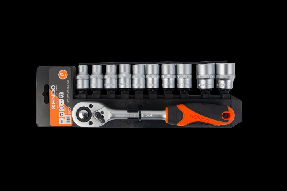 11pc Socket Set with Plastic Rack - Weshop876