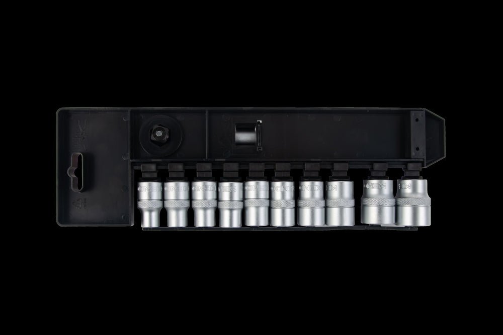 11pc Socket Set with Plastic Rack - Weshop876