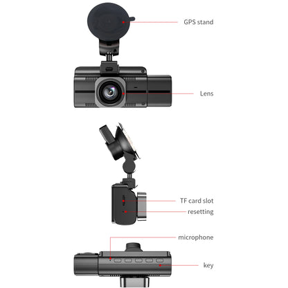 4K Full HD Dash Cam Front Rear Included 128GB Card Built-in Wi-Fi GPS