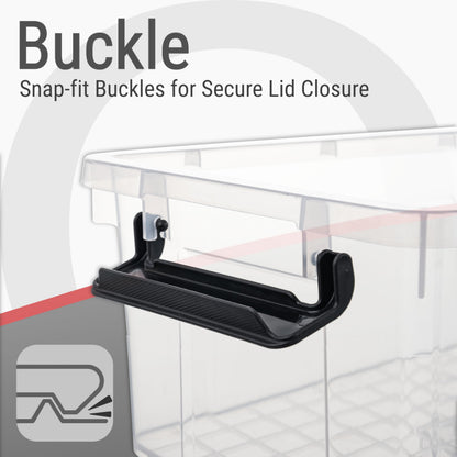 SINGLE PACK, Plastic Storage Boxes with Lids Organizing Container, PP Box for Home Office, Clear