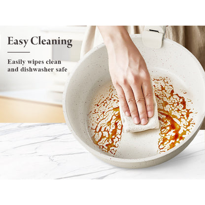 Ceramic Nonstick Cookware Set with Detachable Handle 14-Piece/18-Piece