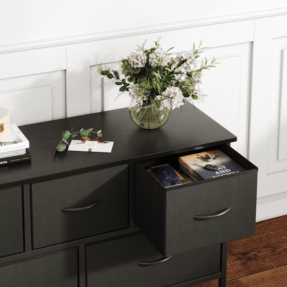Dresser for Bedroom with 5 Drawers, Black