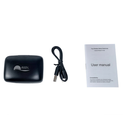 Wireless Earhook In-Ear Earphones with Digital Display, Black