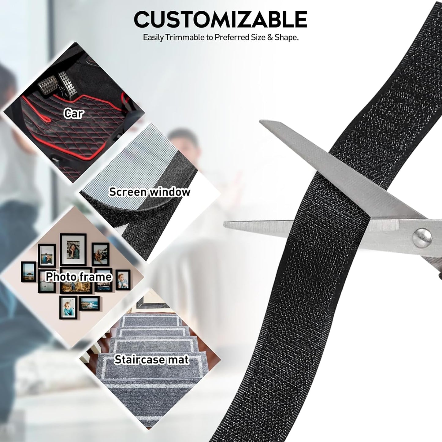 Adhesive Hook Loop Tape 1 Inch x 30 Feet