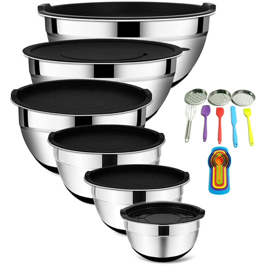 16-Piece Mixing Bowls Set with Airtight Lids