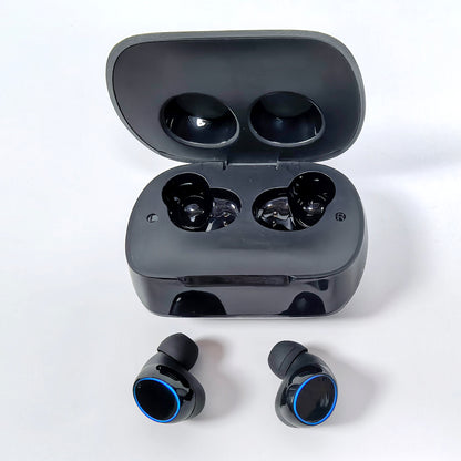 Wireless In-ear Earbuds with Digital Display, Black