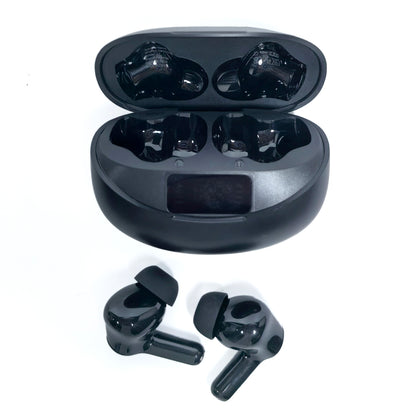Wireless In-Ear Earphones with Digital Display, Black