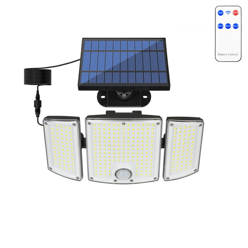 Enlarged 3 Heads Solar Lights Motion Sensor
