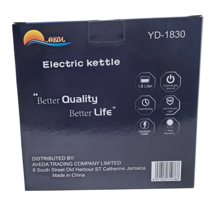 Double Layer Electric Kettle 1.8L, White