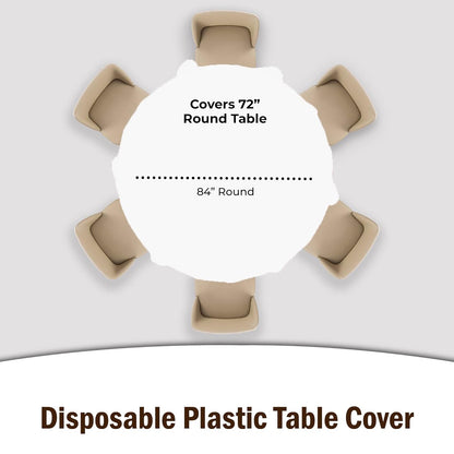 PE Round Table Cloth 84In 5 Units
