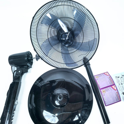 3 Speeds Control Stand Fan 18 Inch, Black