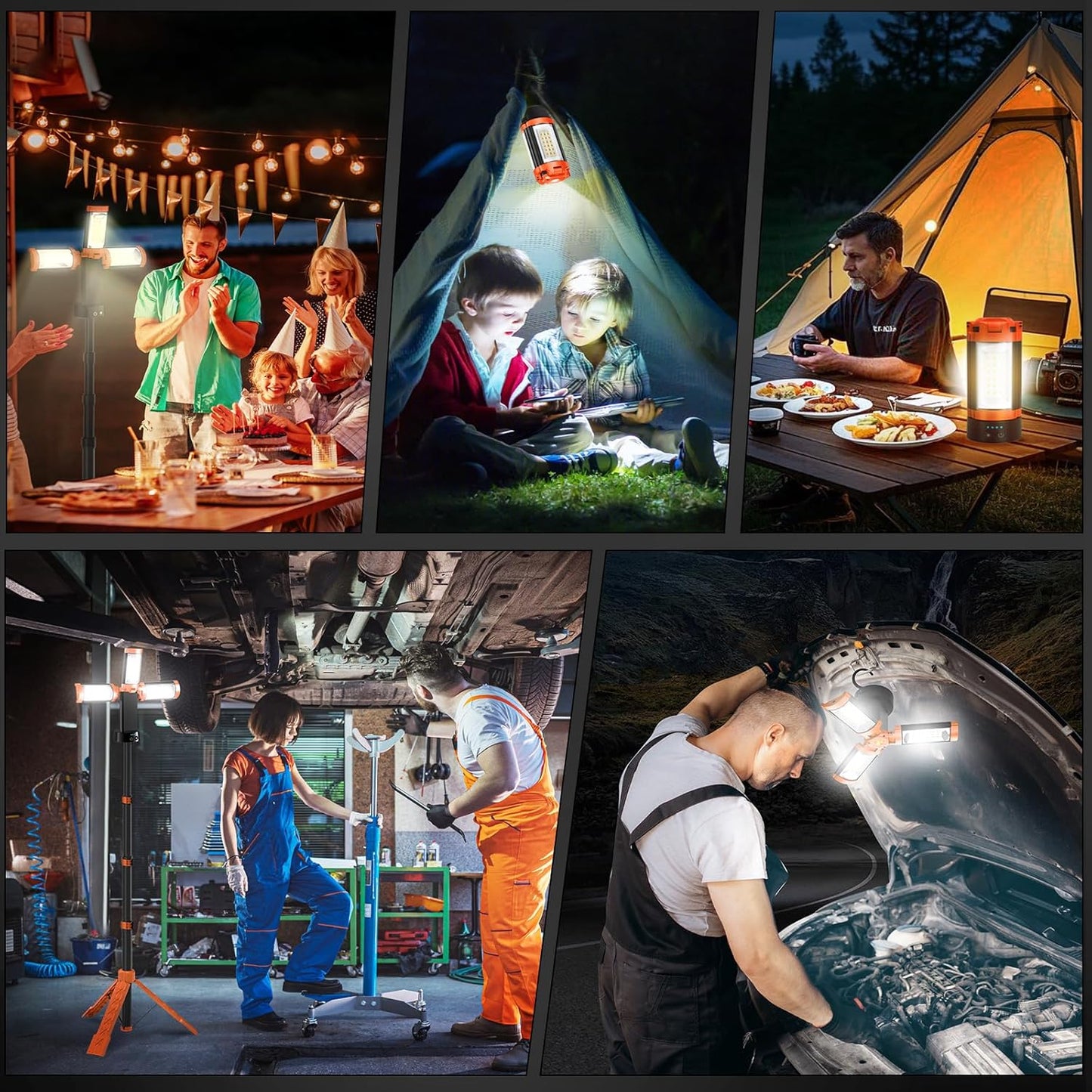 Camping Light with 79" Detachable Tripod