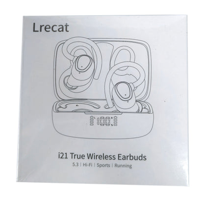 Wireless Earhook In-Ear Earphones with Digital Display, Black