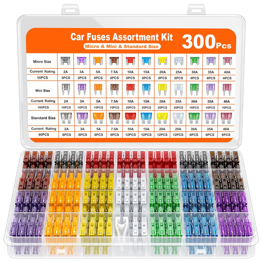 300Pcs Car Fuse Assortment Kit